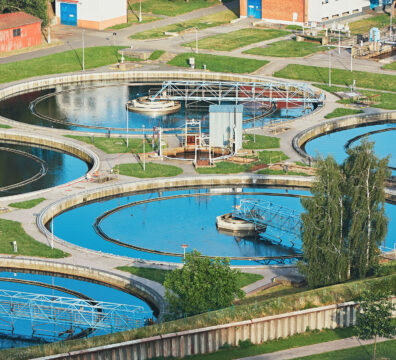 Water recycling in large sewage treatment plant.